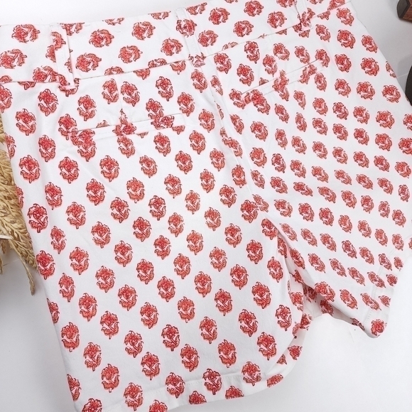 New Loft The Riviera Short White Red Sz 4 Petite - Picture 9 of 15